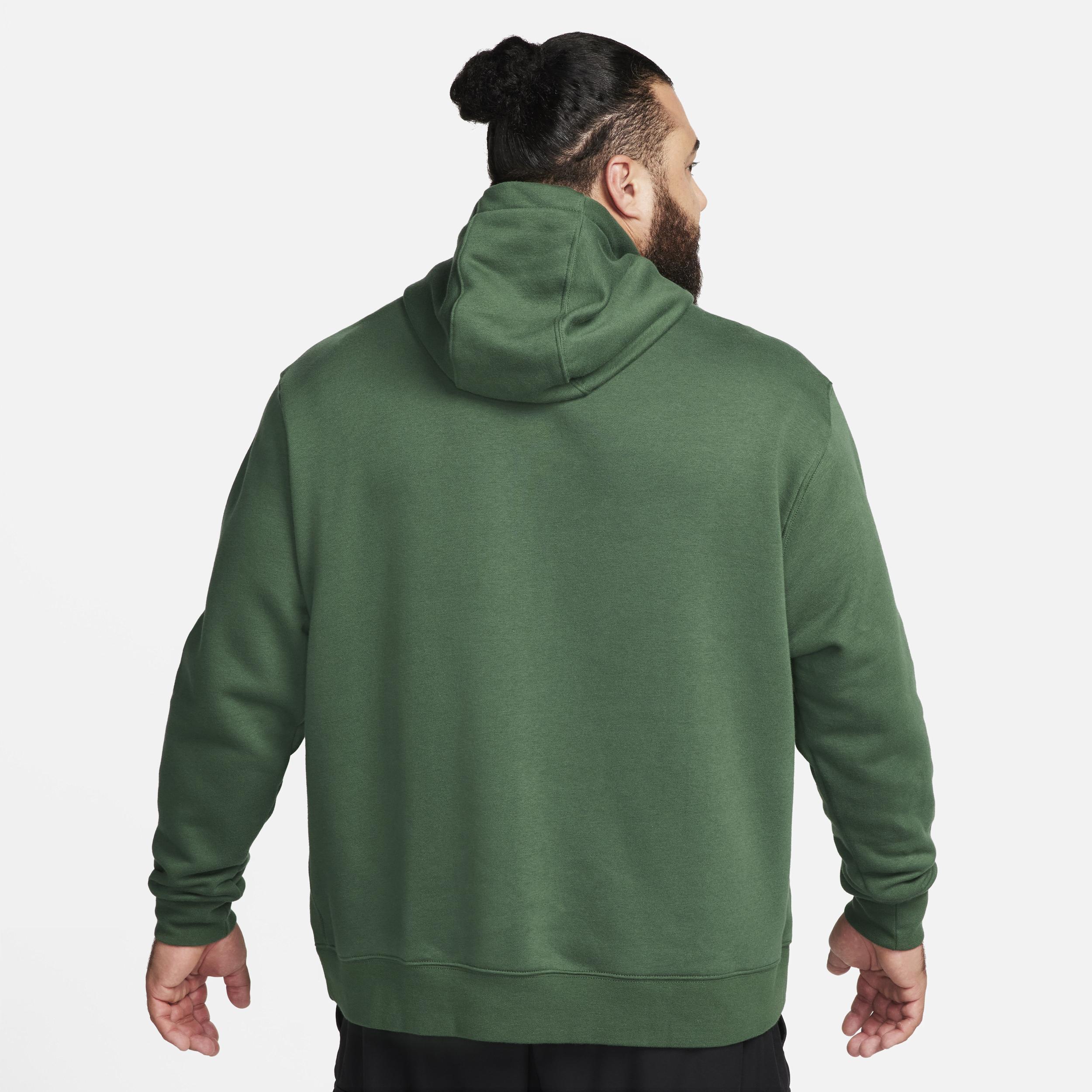 Nike Club logo hoodie in dark green Product Image