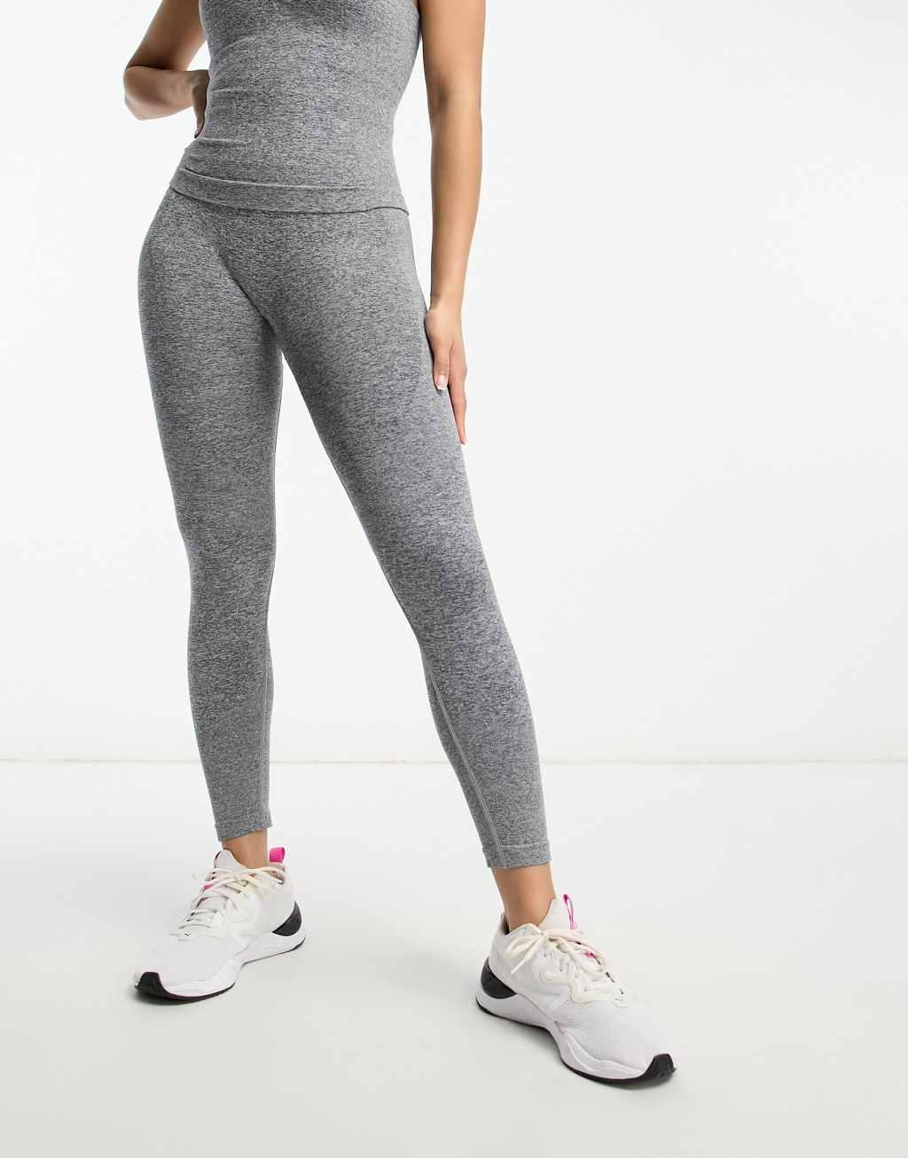 HIIT seamless starter pack tank & legging set-Gray Product Image