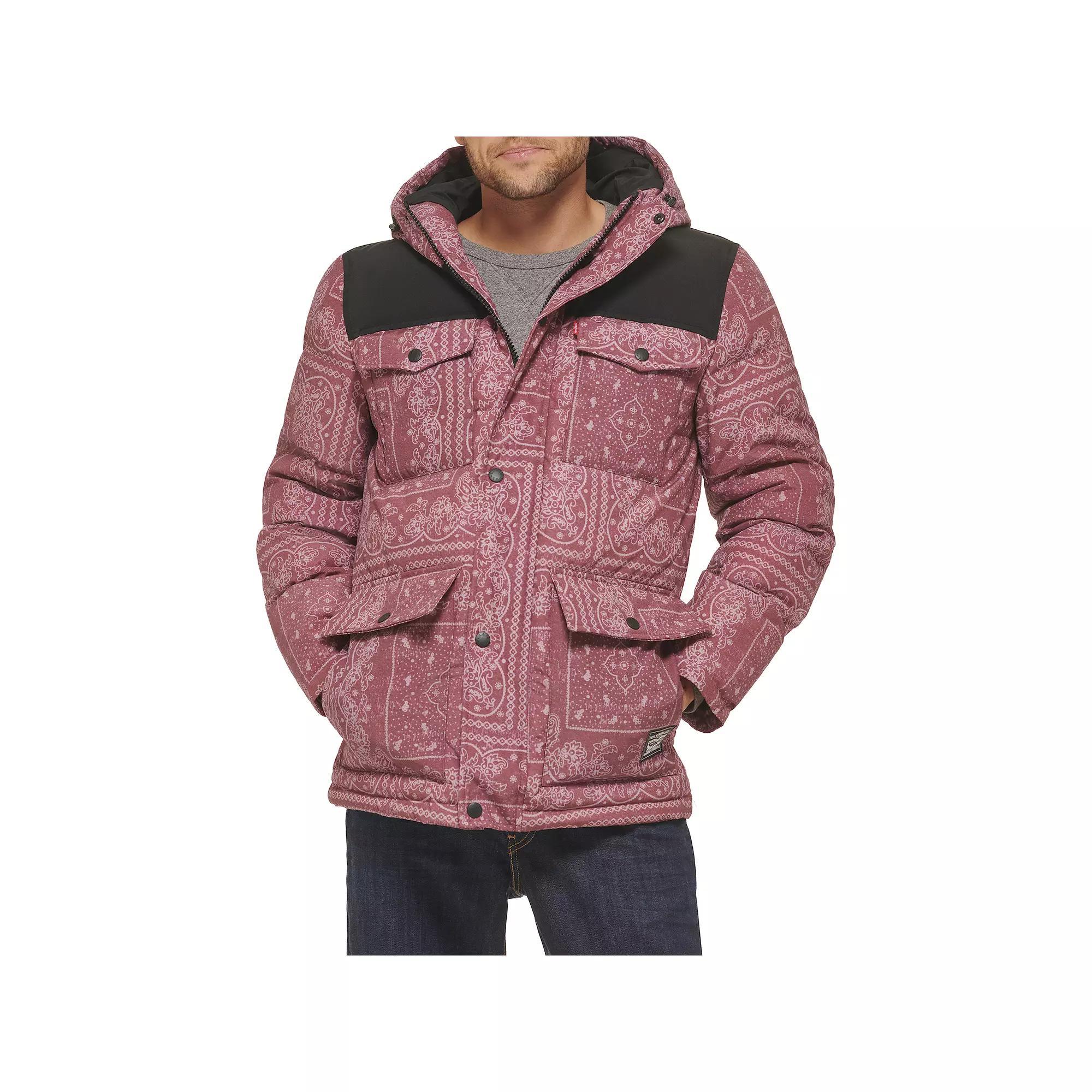 Men's Levi's® Four Pocket Hooded Parka, Size: Small, Red Product Image