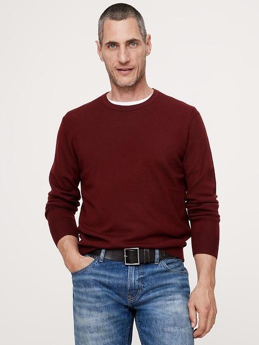 Italian Merino Crew-Neck Sweater Product Image