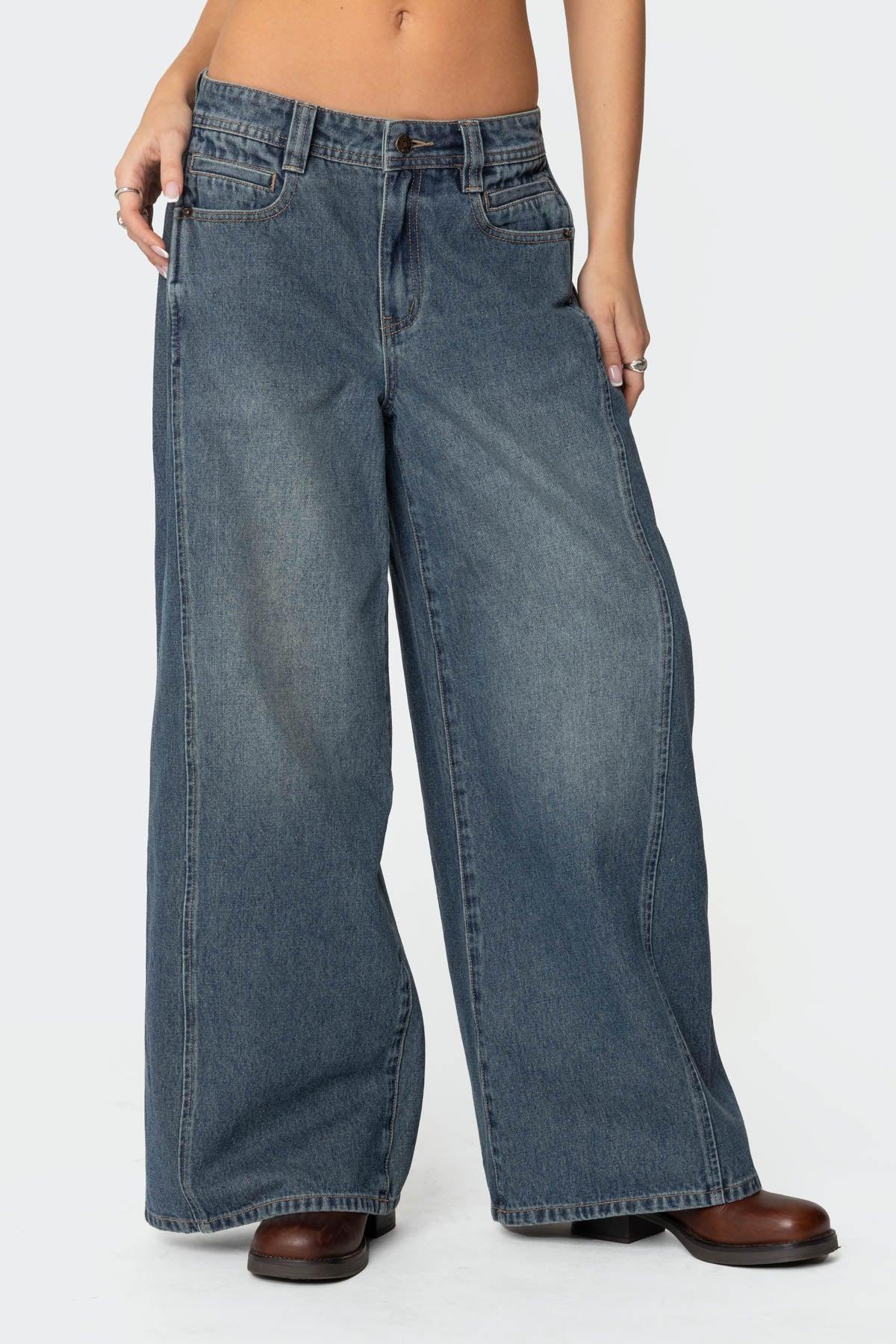 Hilla Side Split Baggy Jeans Product Image