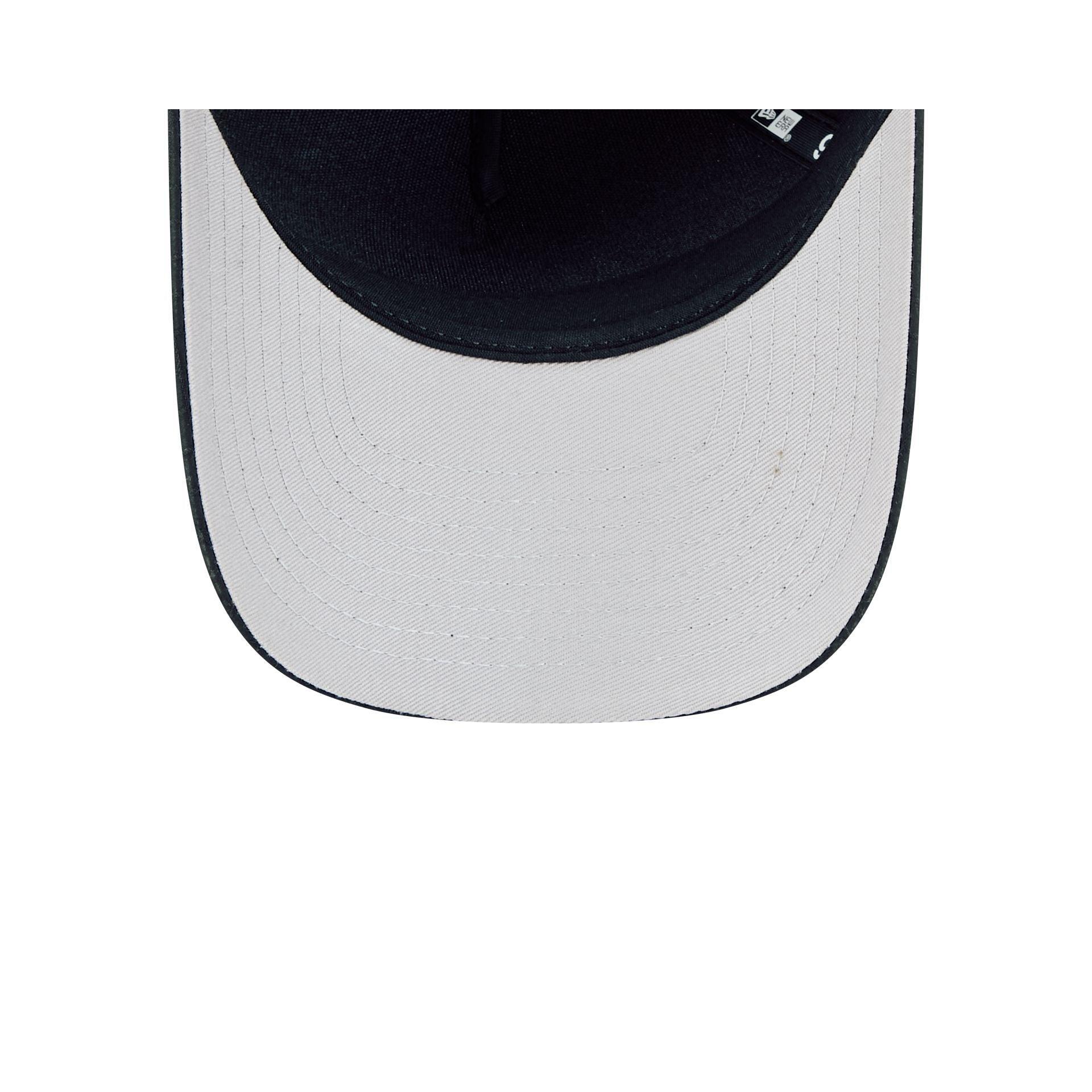 Atlanta Braves Cotton Canvas Split Panel 9FIFTY Trucker Hat Male Product Image