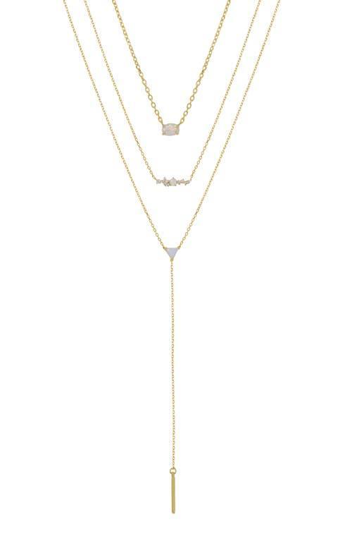 Ettika Opal Pendant Layer Necklaces, Set of 3 Product Image