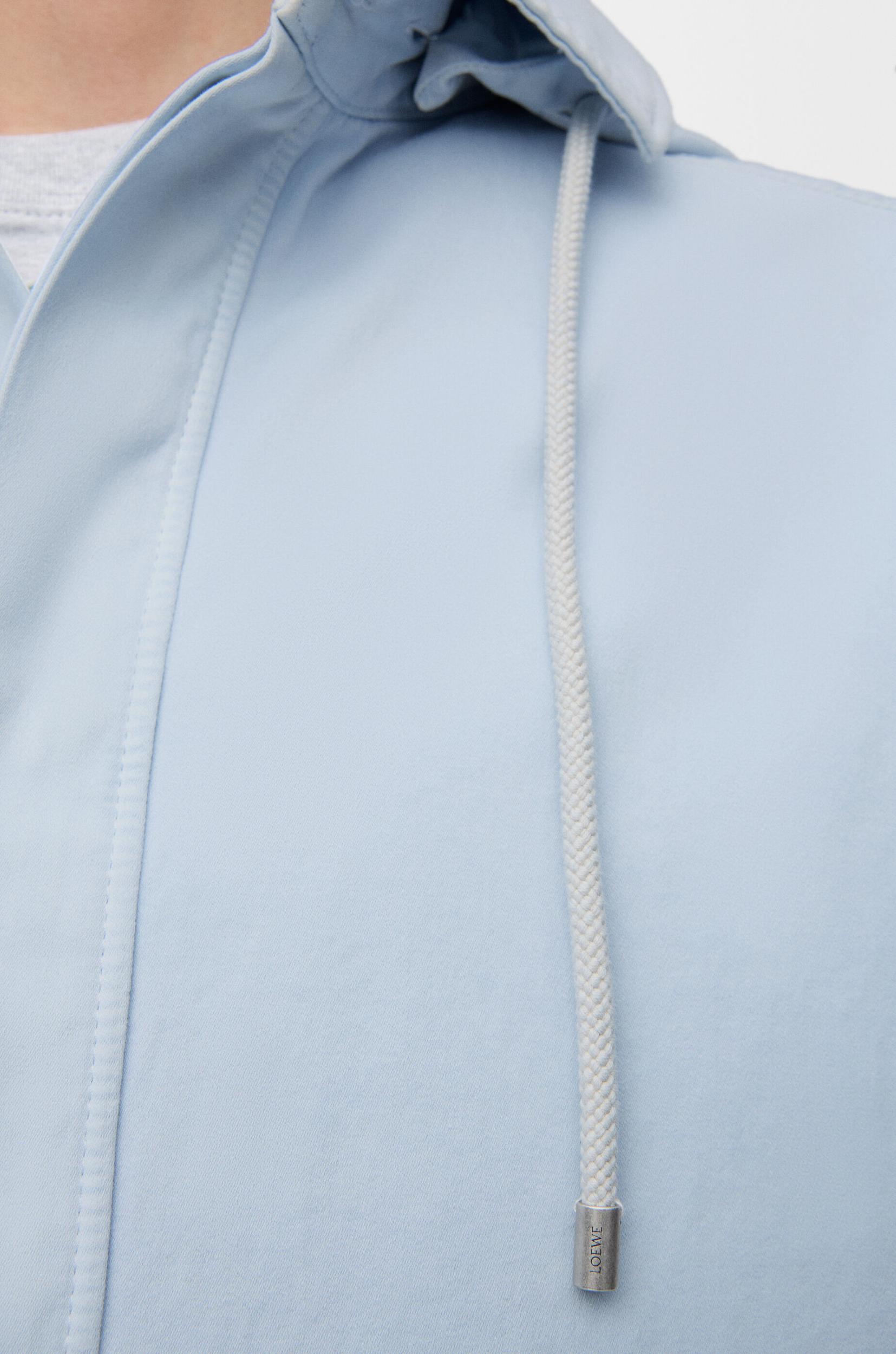 Hooded overshirt in cotton Product Image