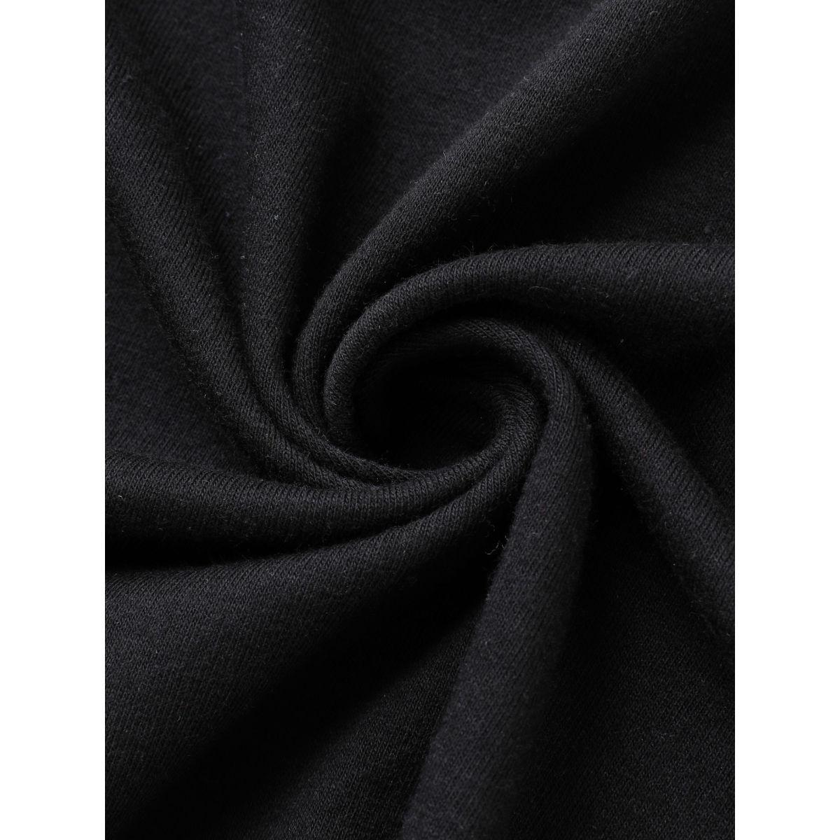 Plus Size Wild at Heart Round Neck T-Shirt Pureblack Women Non Art&design Round Neck Casual T-shirts BloomChic 26/4X Product Image