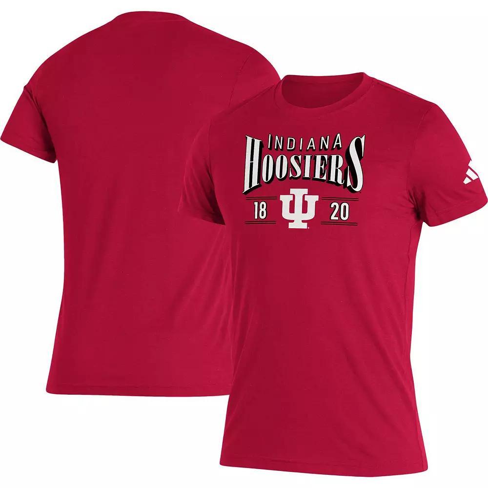Men's adidas Crimson Indiana Hoosiers Along The Shadow Tri-Blend T-Shirt, Size: 2XL, Red Product Image