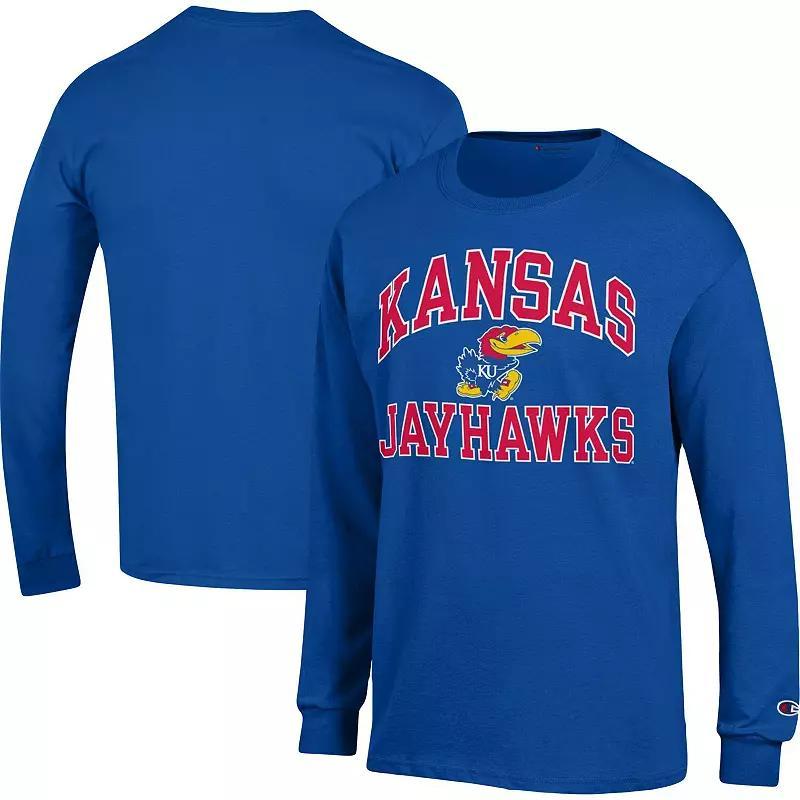 Mens Champion Royal Kansas Jayhawks High Motor Long Sleeve T-Shirt Product Image