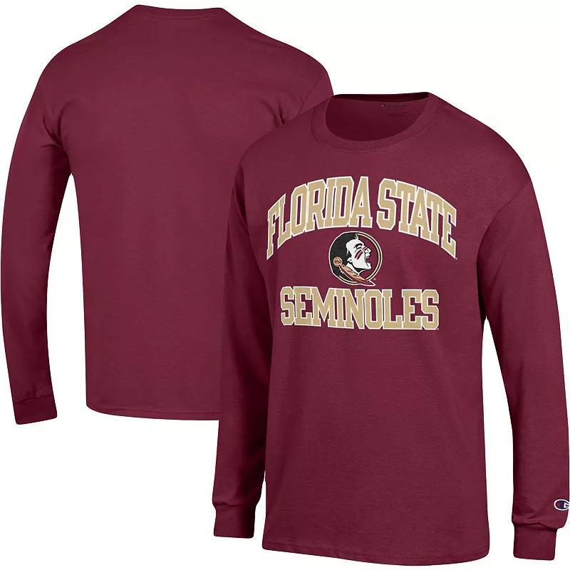 Mens Champion Garnet Florida State Seminoles High Motor Long Sleeve T-Shirt Product Image