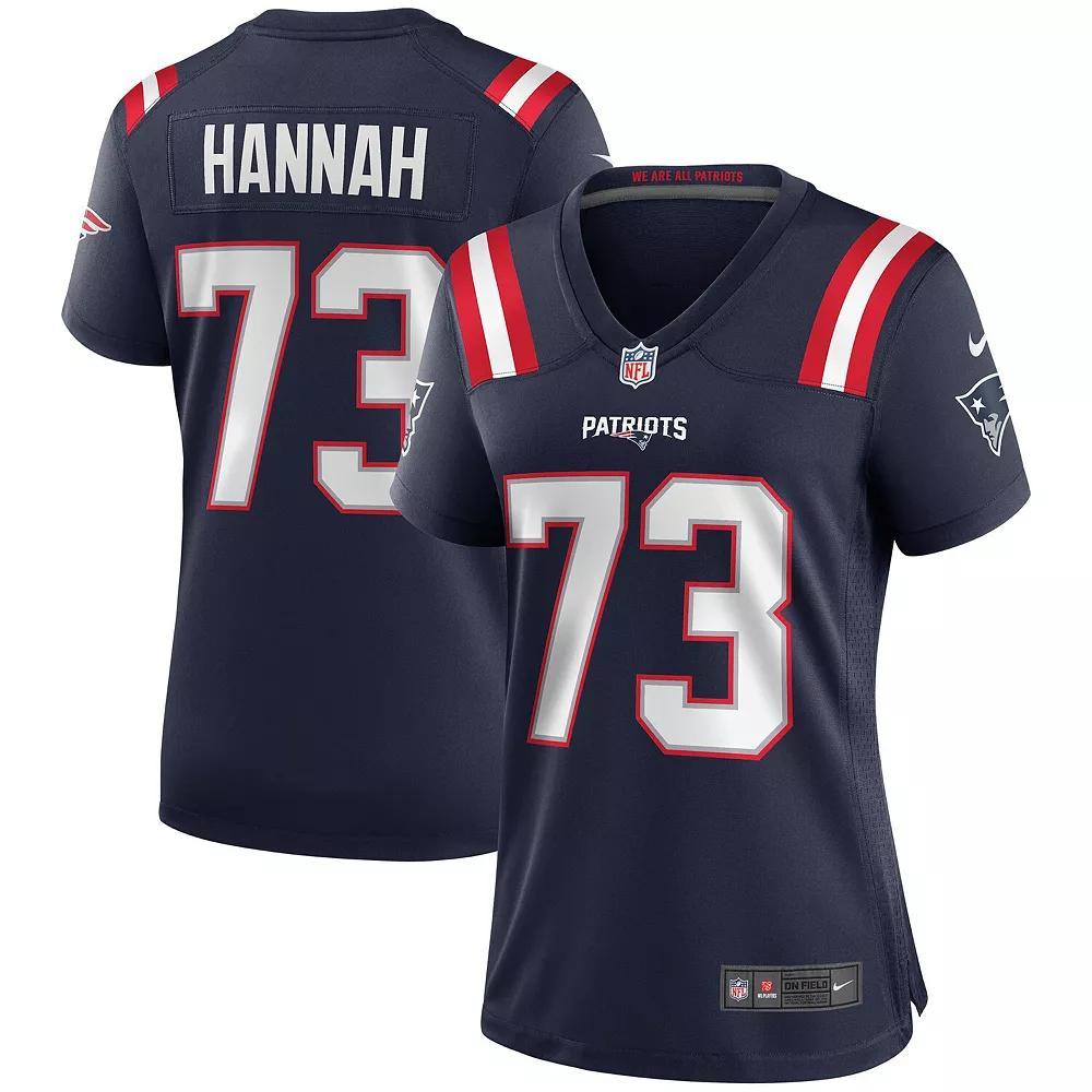 Women's Nike John Hannah Navy New England Patriots Game Retired Player Jersey,  Product Image