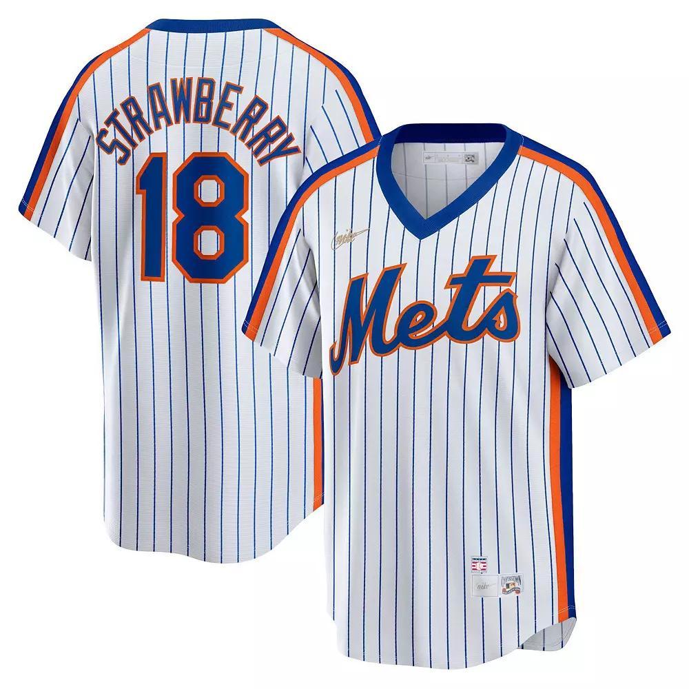 Men's Nike Darryl Strawberry White New York Mets Home Cooperstown Collection Player Jersey,  Product Image