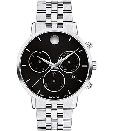 Movado Mens Museum Classic Quartz Chronograph Stainless Steel Bracelet Watch Product Image