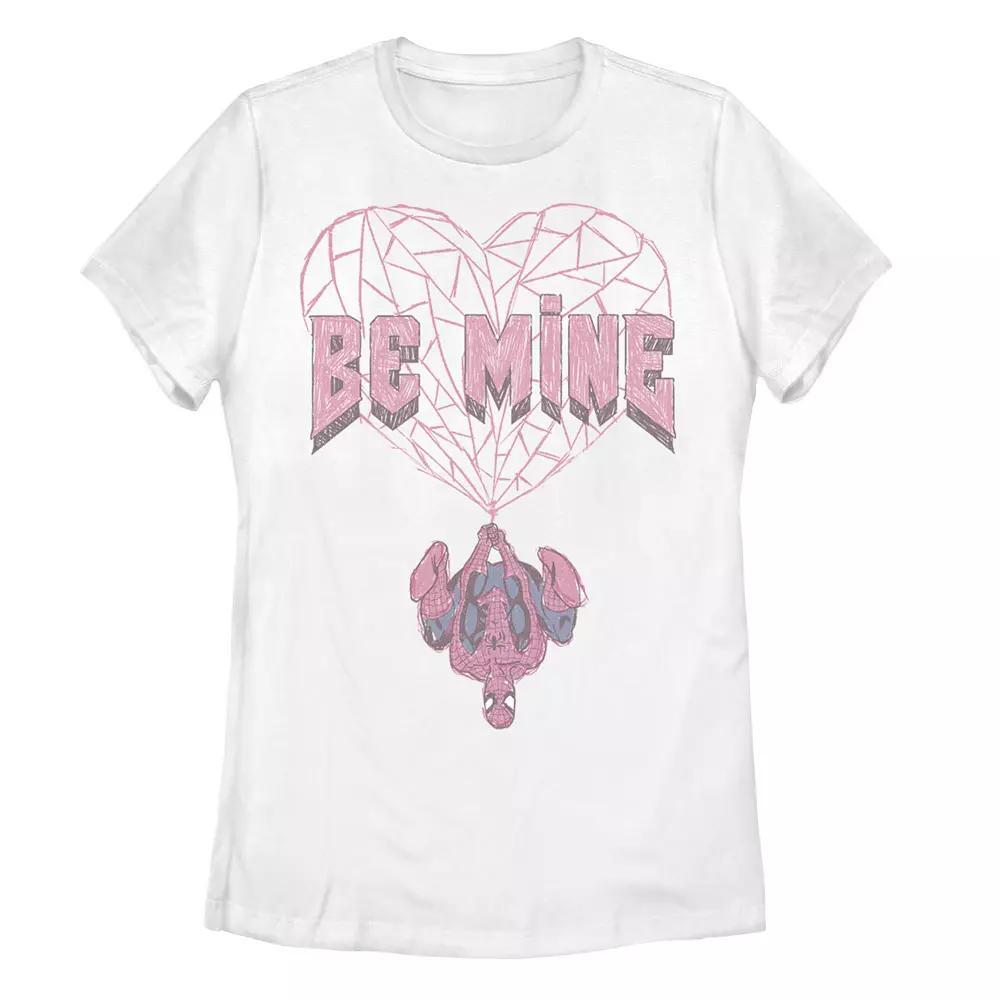 Juniors' Marvel Spider-Man Heart Web Tee, Girl's, Size: XL, Blue Product Image