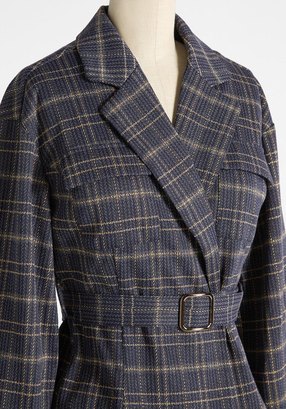 Silver and Bold Plaid Jacket Product Image