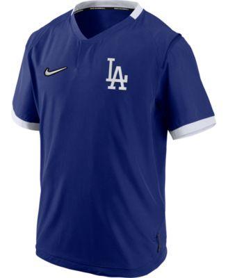 Mens Nike Royal/White Los Angeles Dodgers Authentic Collection Short Sleeve Hot Pullover Jacket Product Image