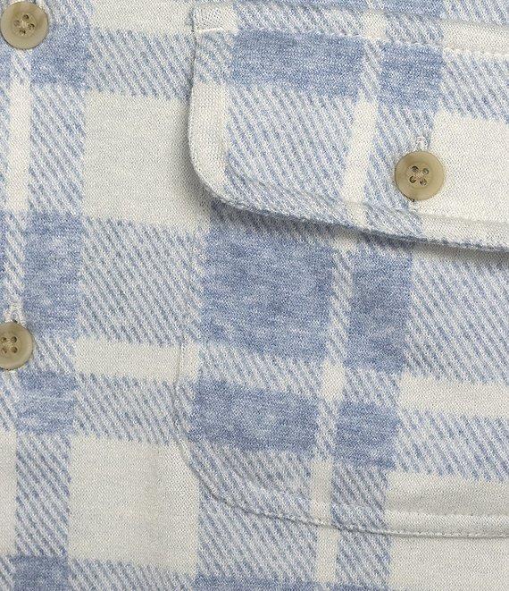 Rowm The Keeper Long Sleeve Plaid Button Down Knit Shirt Product Image