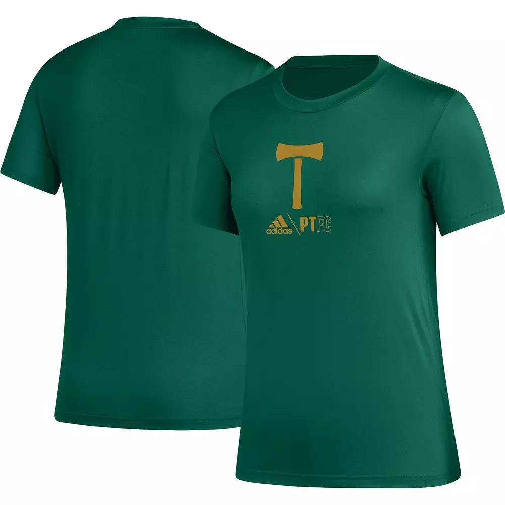 Women's adidas Green Portland Timbers AEROREADY Club Icon T-Shirt, Size: Large Product Image