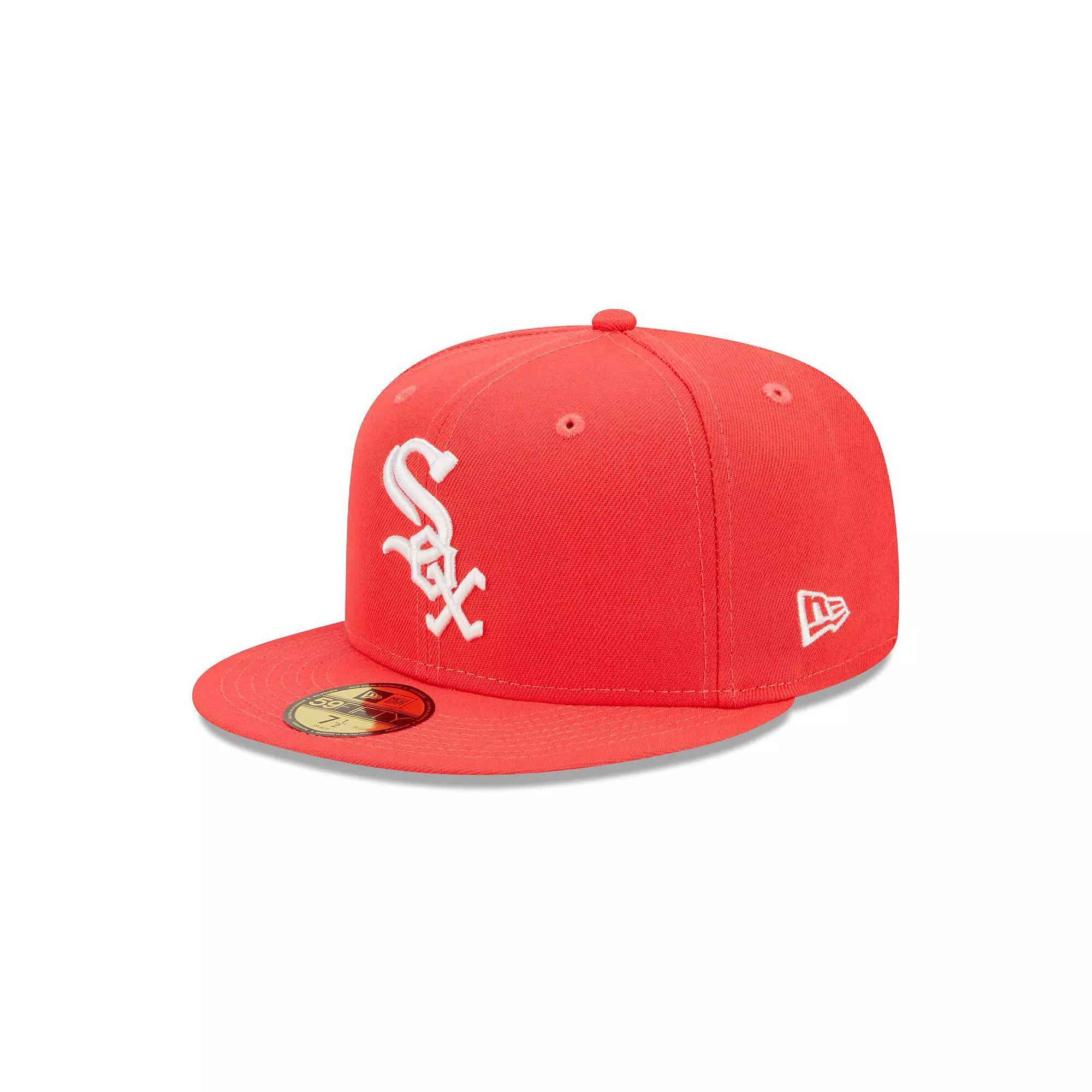 Men's New Era Red Chicago White Sox Lava Highlighter Logo 59FIFTY Fitted Hat, Size: 7 1/8 Product Image