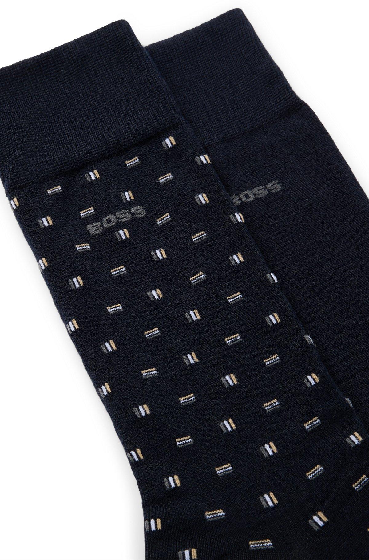 Two-pack of regular-length socks in a cotton blend Product Image