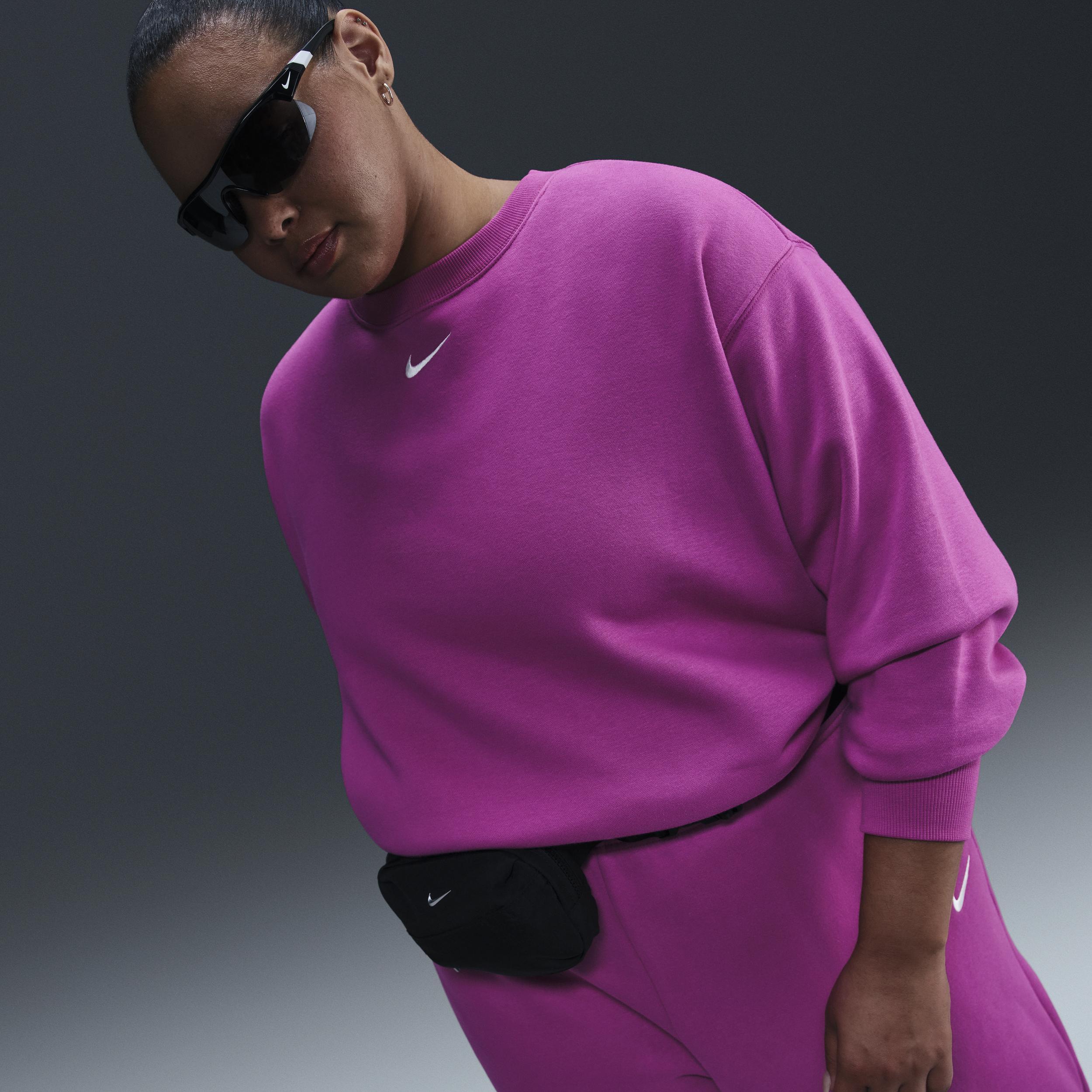 Women's Nike Sportswear Phoenix Fleece Oversized Crew-Neck Sweatshirt (Plus Size) Product Image