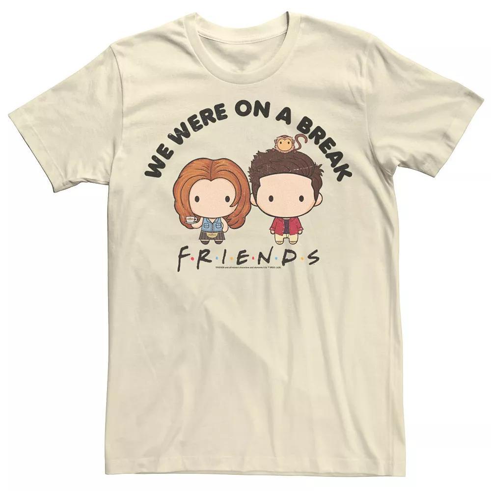 Men's Friends We Were On A Break Cartoon Tee, Size: Medium, Natural Product Image