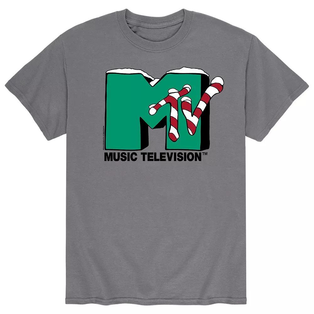 Men's MTV Christmas Candy Cane Tee,  Product Image