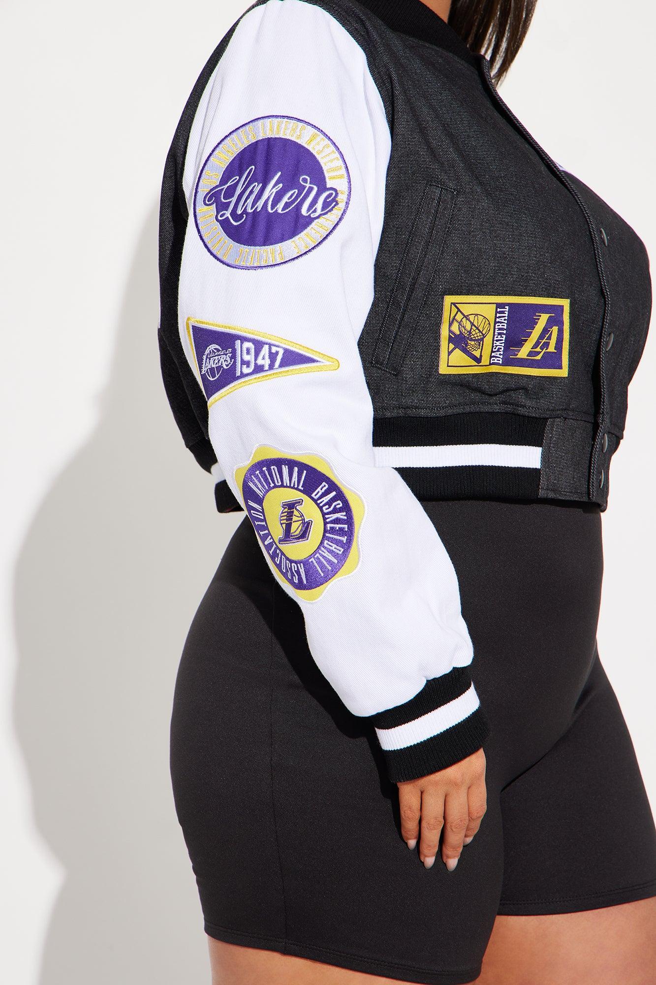 Lakers Home Game Jacket - Black Wash Product Image