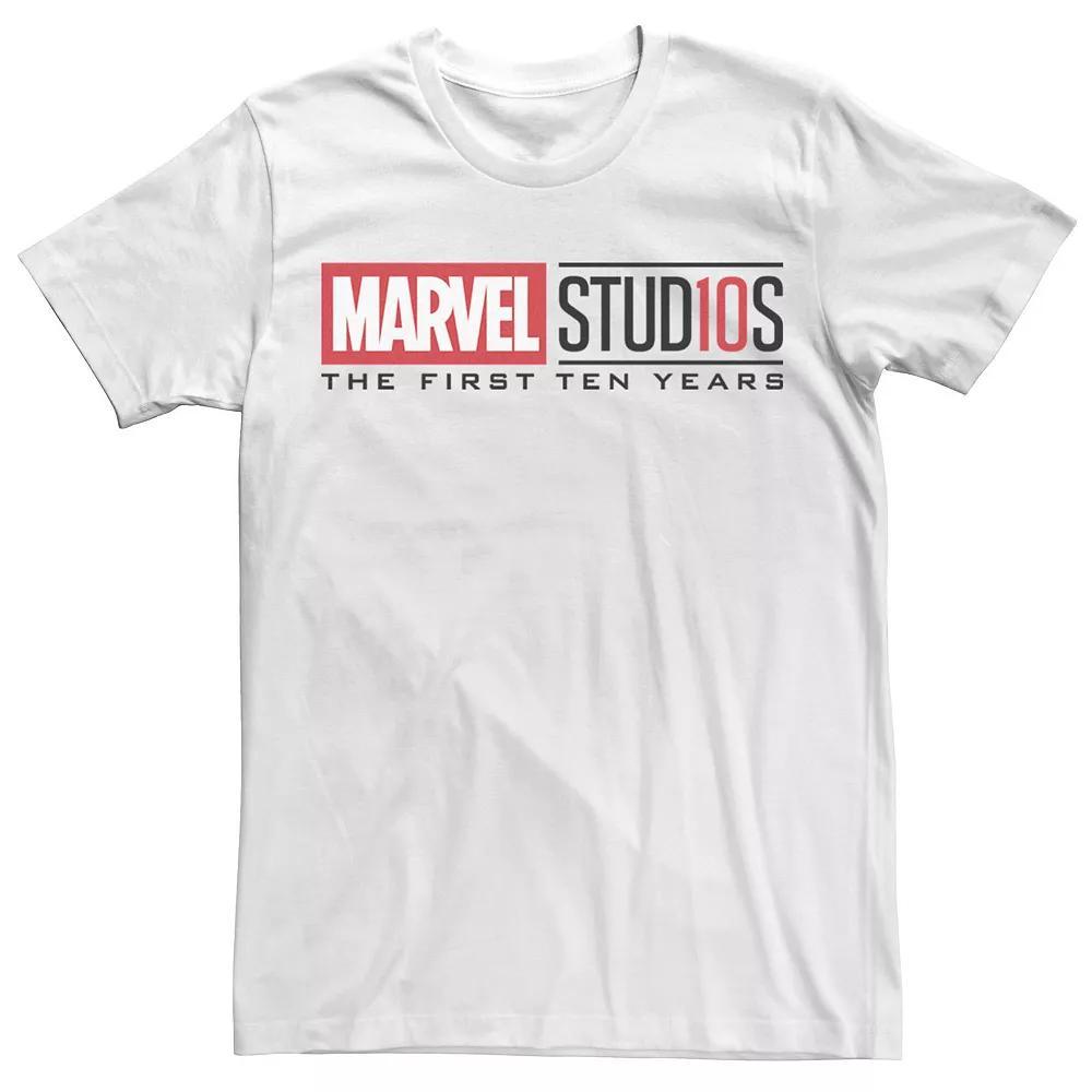 Men's Marvel Studios First Ten Years White Logo Graphic Tee,  Product Image