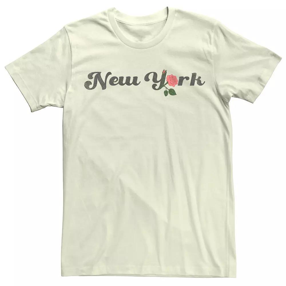 Men's New York Rose Tee, Size: XL, Natural Product Image