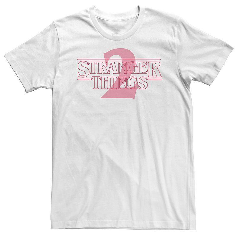 Big & Tall Netflix Stranger Things 2 Simple Logo Tee, Men's, Size: 5XL, White Product Image