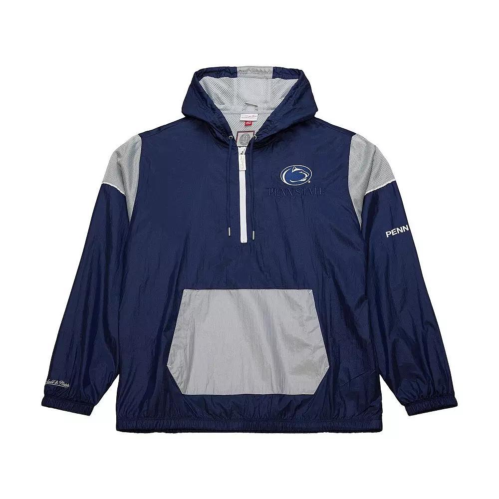 Men's Mitchell & Ness Navy Penn State Nittany Lions Team 3.0 Anorak Half-Zip Hoodie,  Product Image