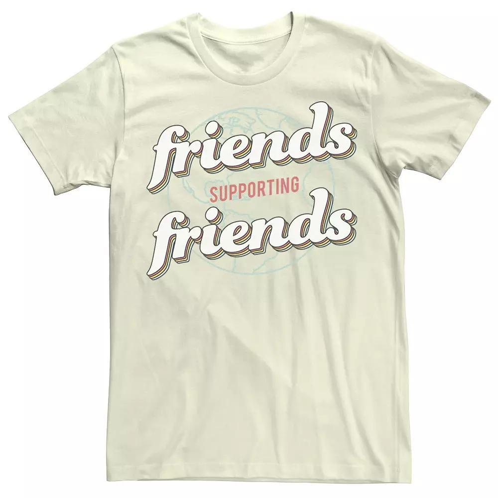 Men's Friends Supporting friends Tee, Size: Medium, Natural Product Image