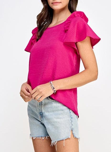 Flowing in Fuchsia Blouse Product Image