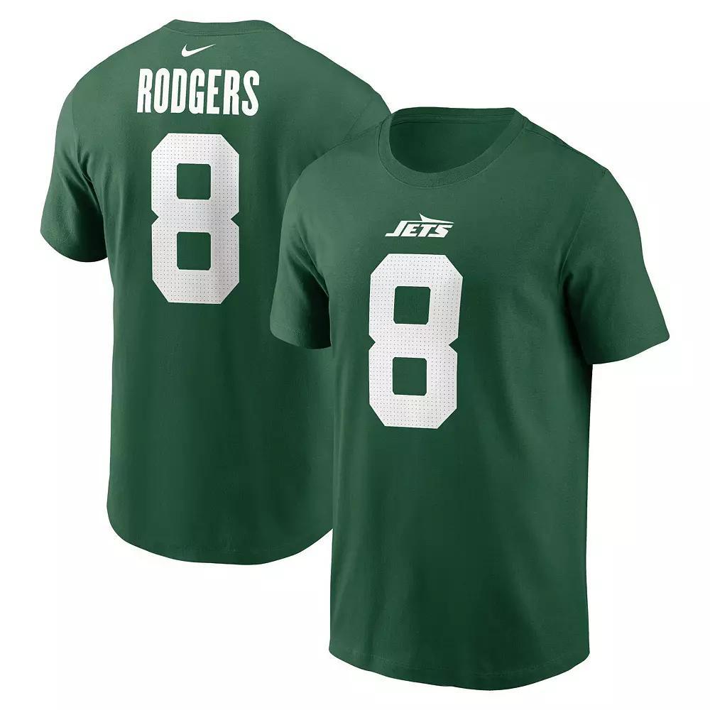 Men's Nike Garrett Wilson Green New York Jets Name & Number T-Shirt,  Product Image