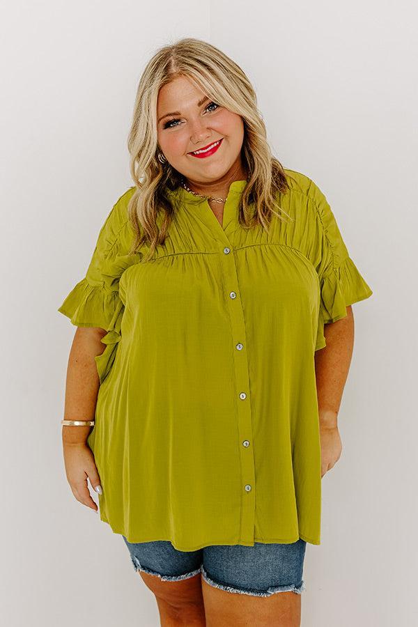 Summer Breeze Shift Top in Lime Punch Curves Product Image