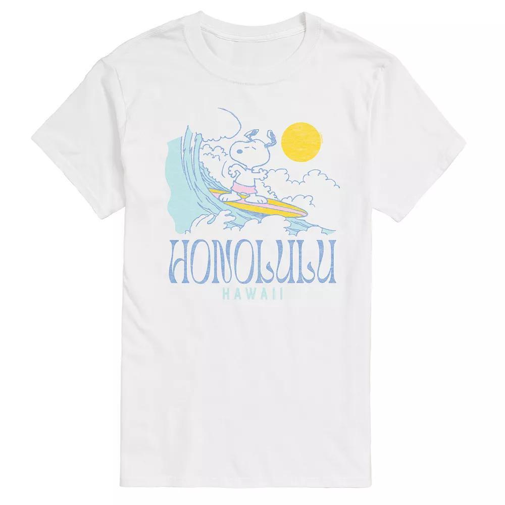 Men's Peanuts Snoopy Honolulu Hawaii Graphic Tee,  Product Image