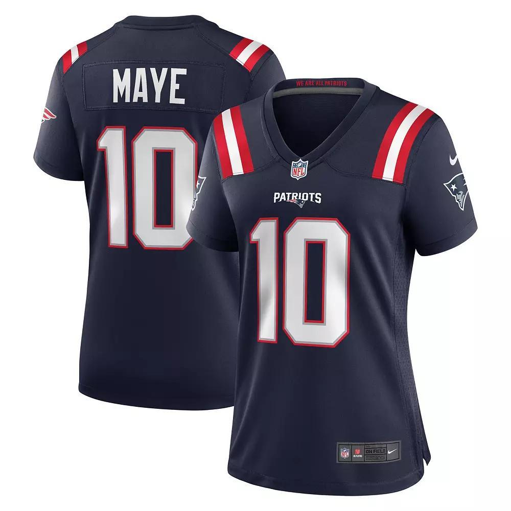 Women's Nike Drake Maye Navy New England Patriots Player Game Jersey,  Product Image