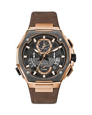 Bulova Mens Series X Special Edition Chronograph Brown Leather Strap Watch Product Image