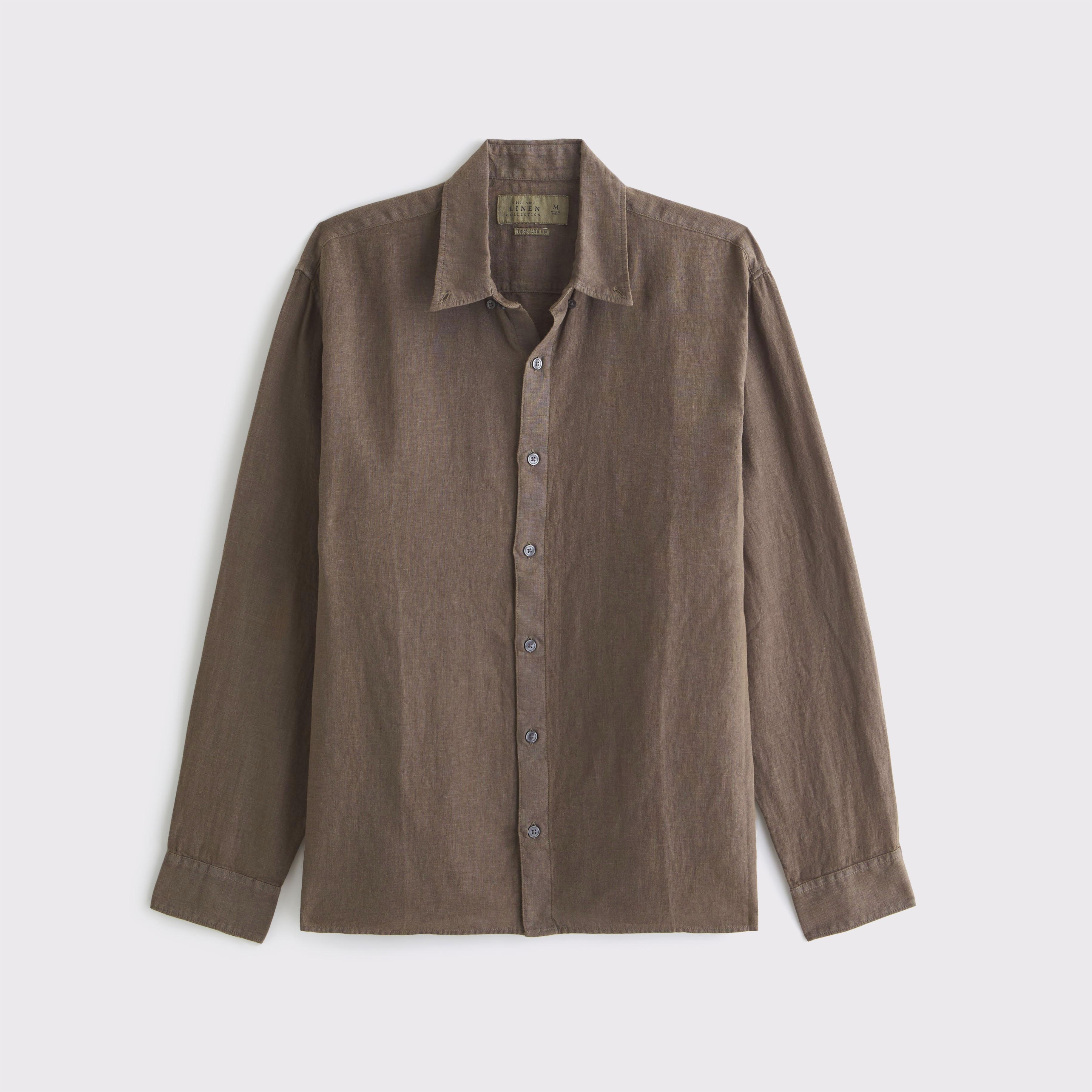 Linen Button-Up Shirt Product Image