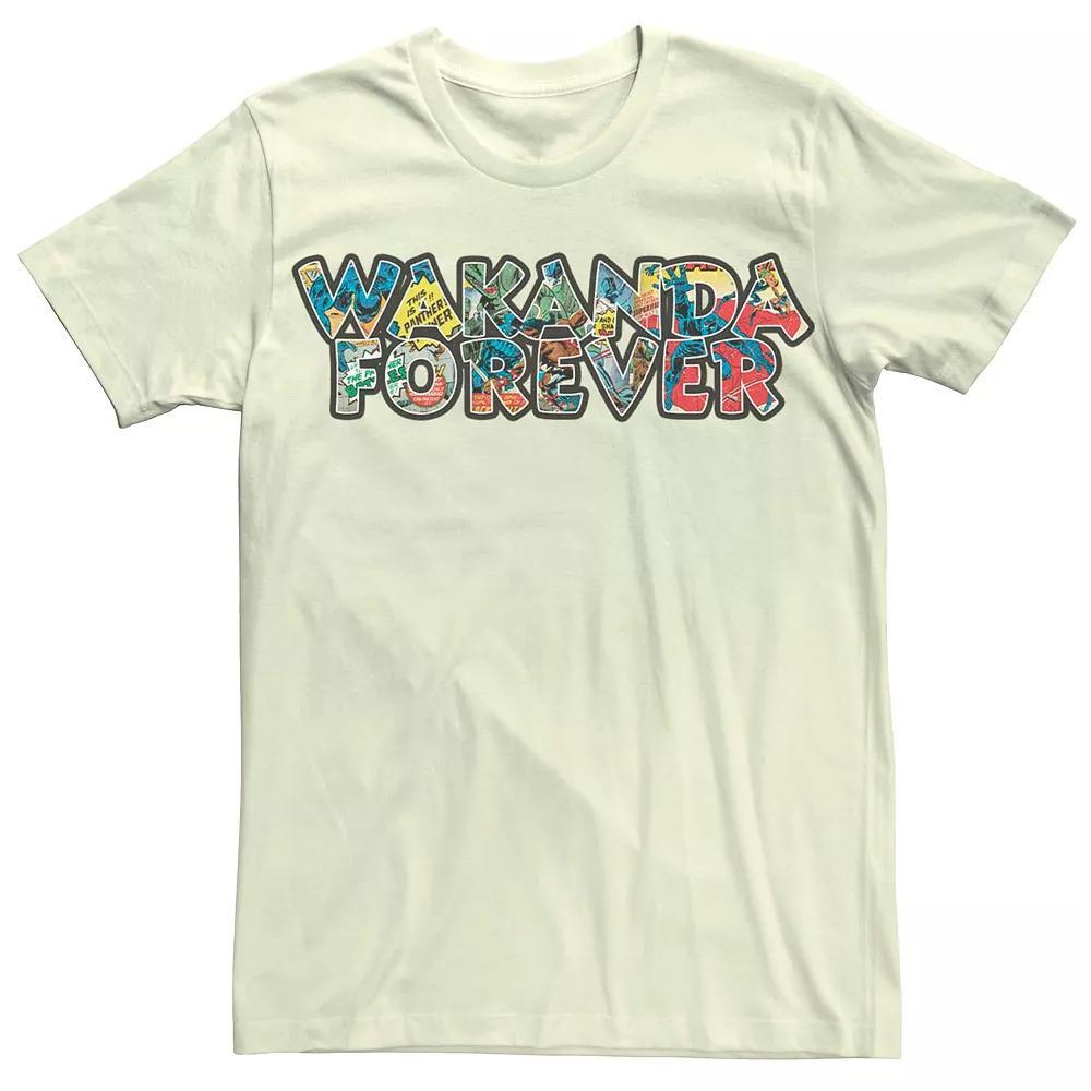 Men's Marvel's Black Panther Retro Wakanda Forever Letter Fill Tee,  Product Image