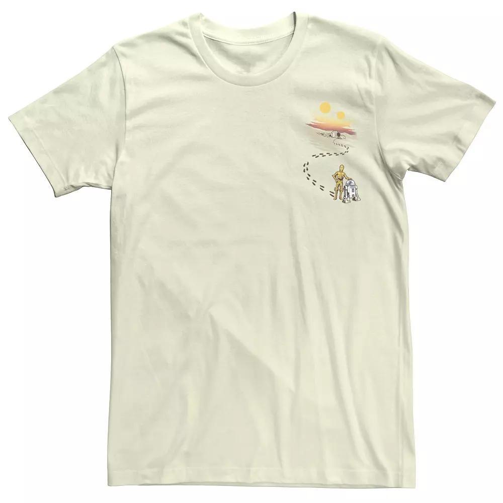 Men's Star Wars R2-D2 & C-3PO Desert Footprints Pocket Tee,  Product Image