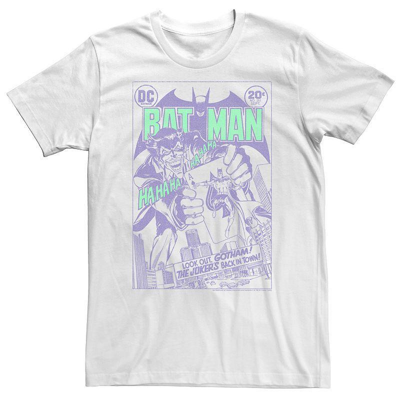 Big & Tall DC Comics Batman Purple Hue Comic Poster Tee, Men's, Size: 4XL, Athletic Grey Product Image