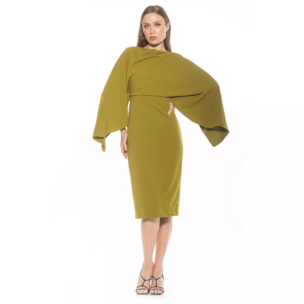Women's ALEXIA ADMOR Vida Draped Cape Sleeve Sheath Dress,  Product Image
