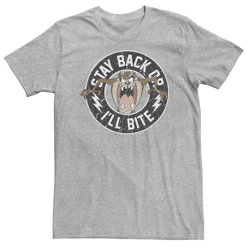 Big & Tall Looney Tunes Taz Stay Back Or I'll Bite Tee, Men's, Size: 4XL, Black Product Image