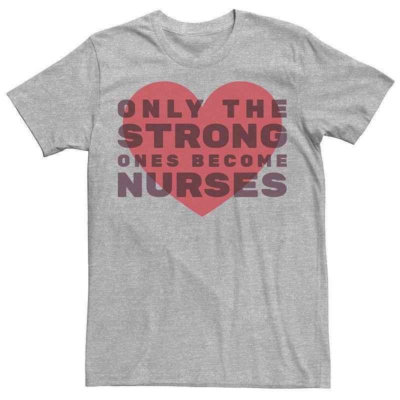 Men's Only The Strong Ones Become Nurses Heart Graphic Tee,  Product Image