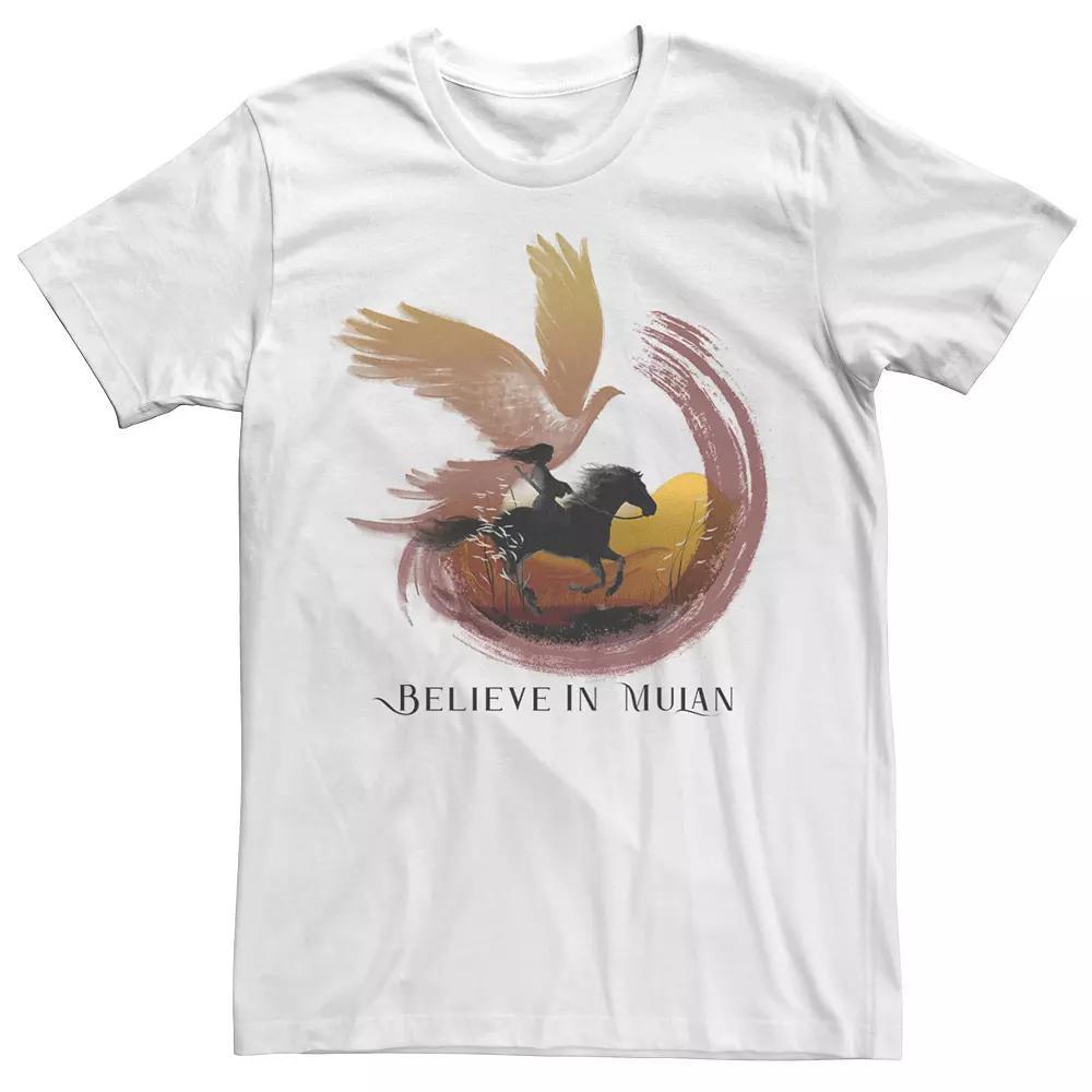 Men's Mulan Believe Silhouette Tee, Size: Large, White Product Image