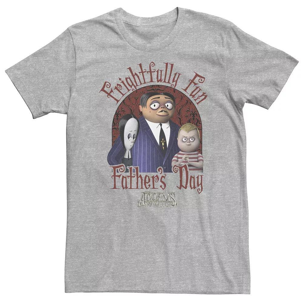 Big & Tall Addams Family Frightfully Fun Father's Day Portrait Tee, Men's, Size: 4XL Tall, Athletic Grey Product Image