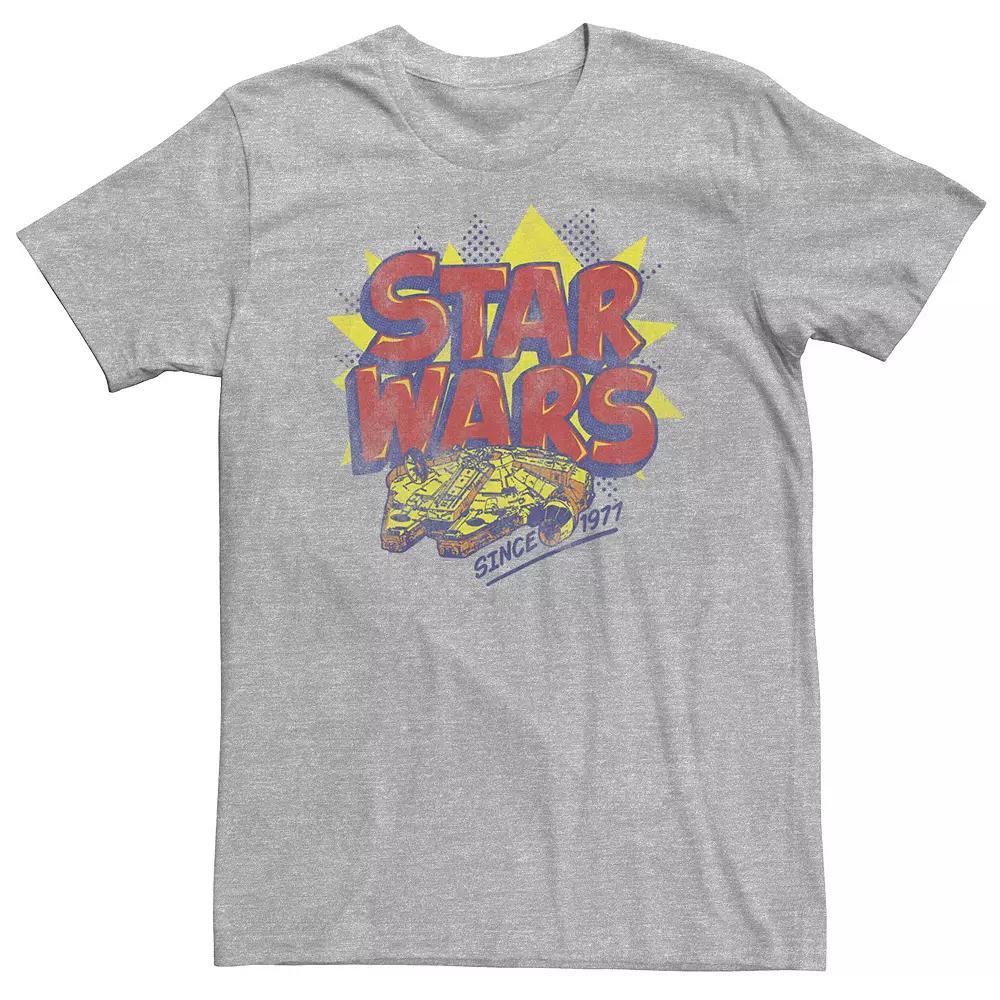 Big & Tall Star Wars Millennium Falcon Vintage Retro Logo Tee, Men's,  Product Image