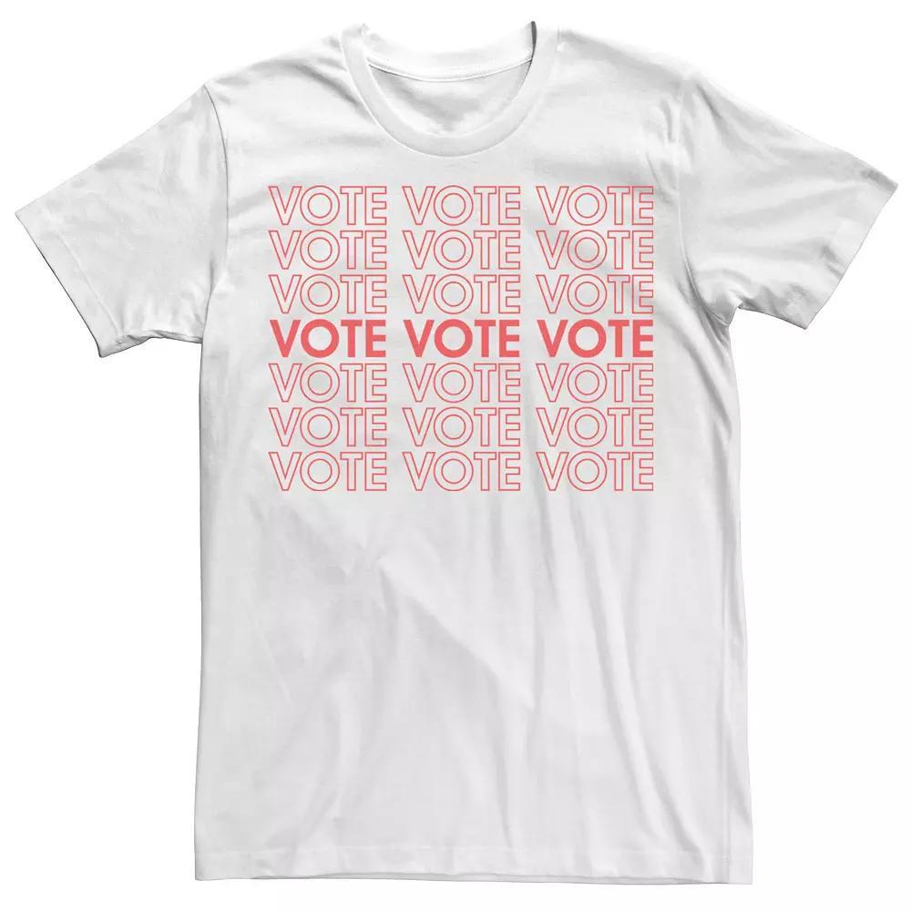 Men's Vote Vote Vote Text Stack Tee,  Product Image