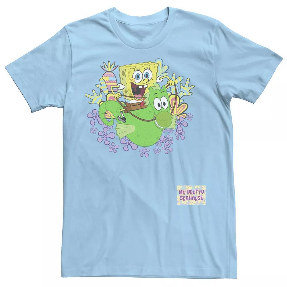 Men's SpongeBob SquarePants Seahorse Ride Graphic Tee,  Product Image
