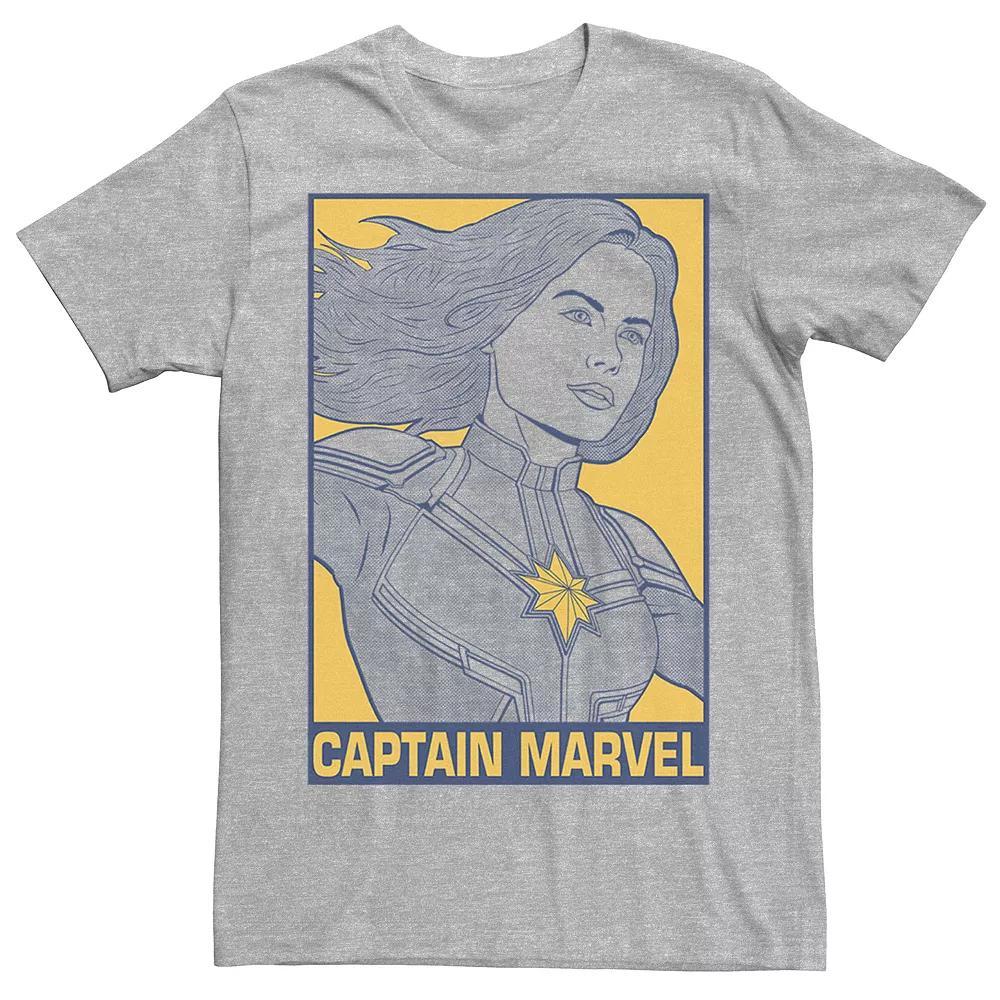 Men's Avengers Endgame Captain Marvel Poster Tee, Size: Medium, Athletic Grey Product Image
